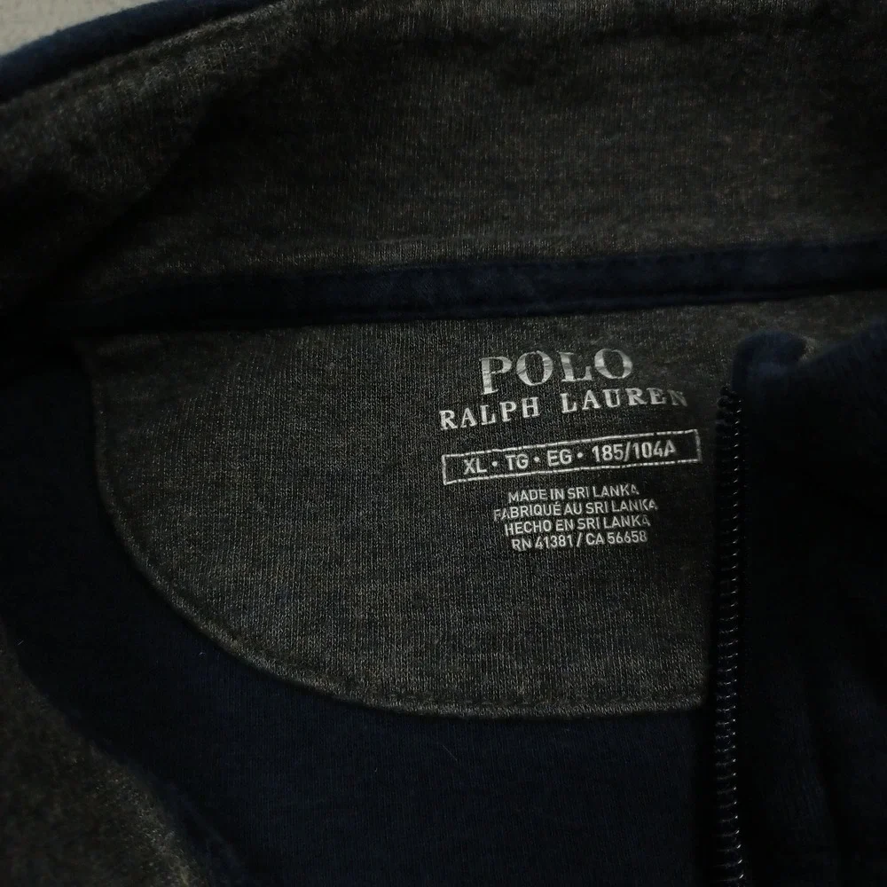 Polo Ralph Lauren Sweater Mens XL Blue 1/4 Zip Preppy Pullover